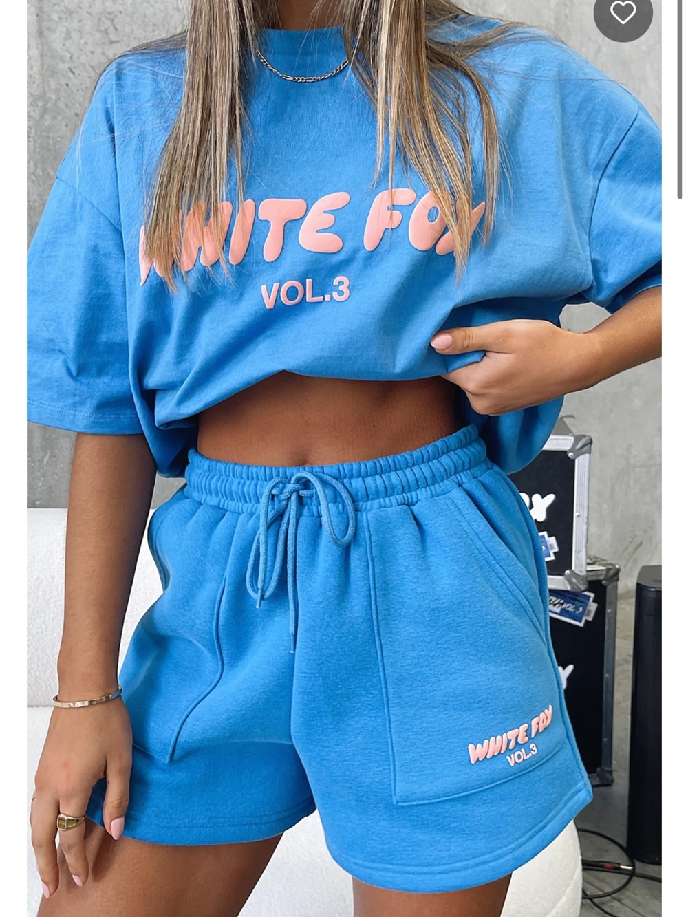 White Fox Vol. 3 Offstage Lounge Shorts Azure Small